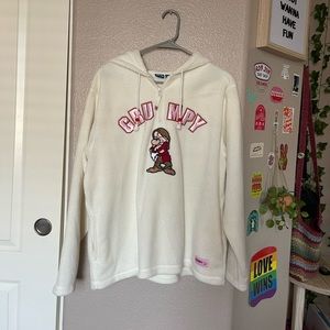 Disney GRUMPY Fleece Sweatshirt Hoodie M